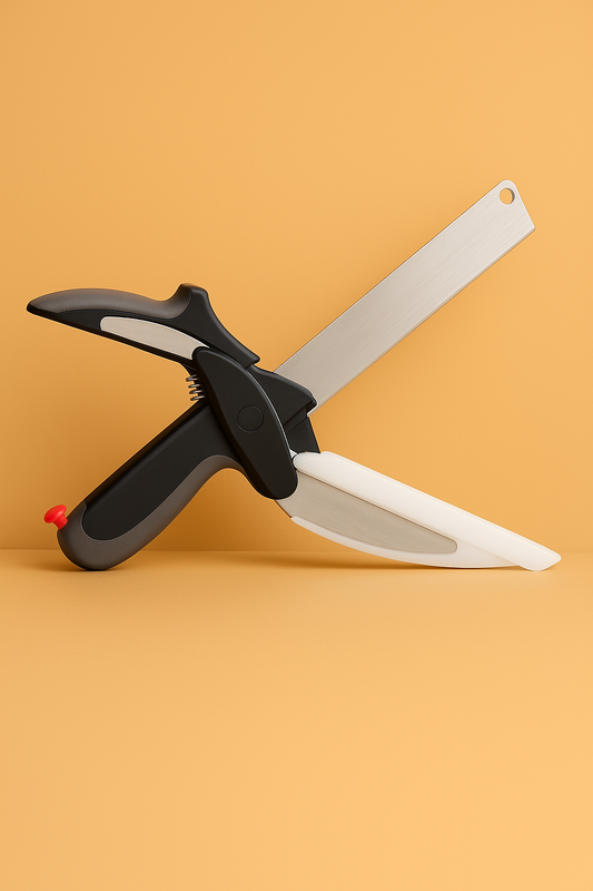 2-in-1 Küchenmesser & Schere aus Edelstahl